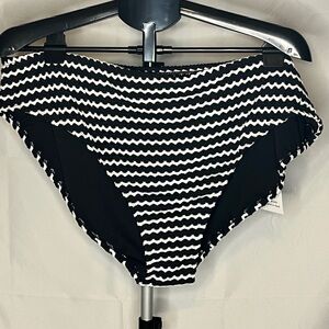 Time and Tru Black and White Bikini Bottom